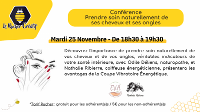 Conférence „Prendre soin naturellement de vos cheveux et de vos ongles“