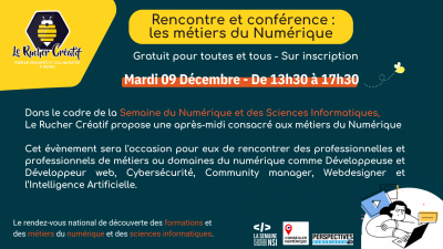 Rencontre et conférence : les métiers du Numérique