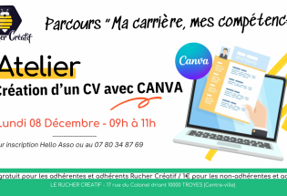 Atelier „Création d’un CV avec Canva“