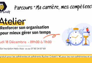 Atelier „Renforcer son organisation pour mieux gérer son temps“