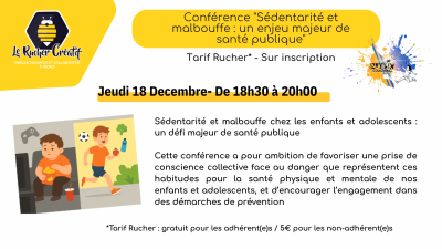 Conférence „Sédentarité et malbouffe : un enjeu majeur de santé publique“