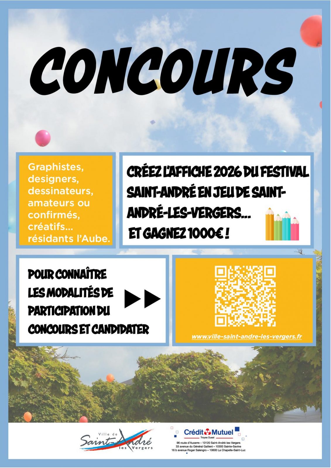 Concours de création d’affiche du Festival Saint-André en Jeu 2026