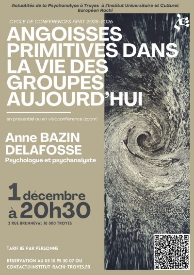 Séminaire „L’angoisse d’aujourd’hui, l’angoisse de toujours“