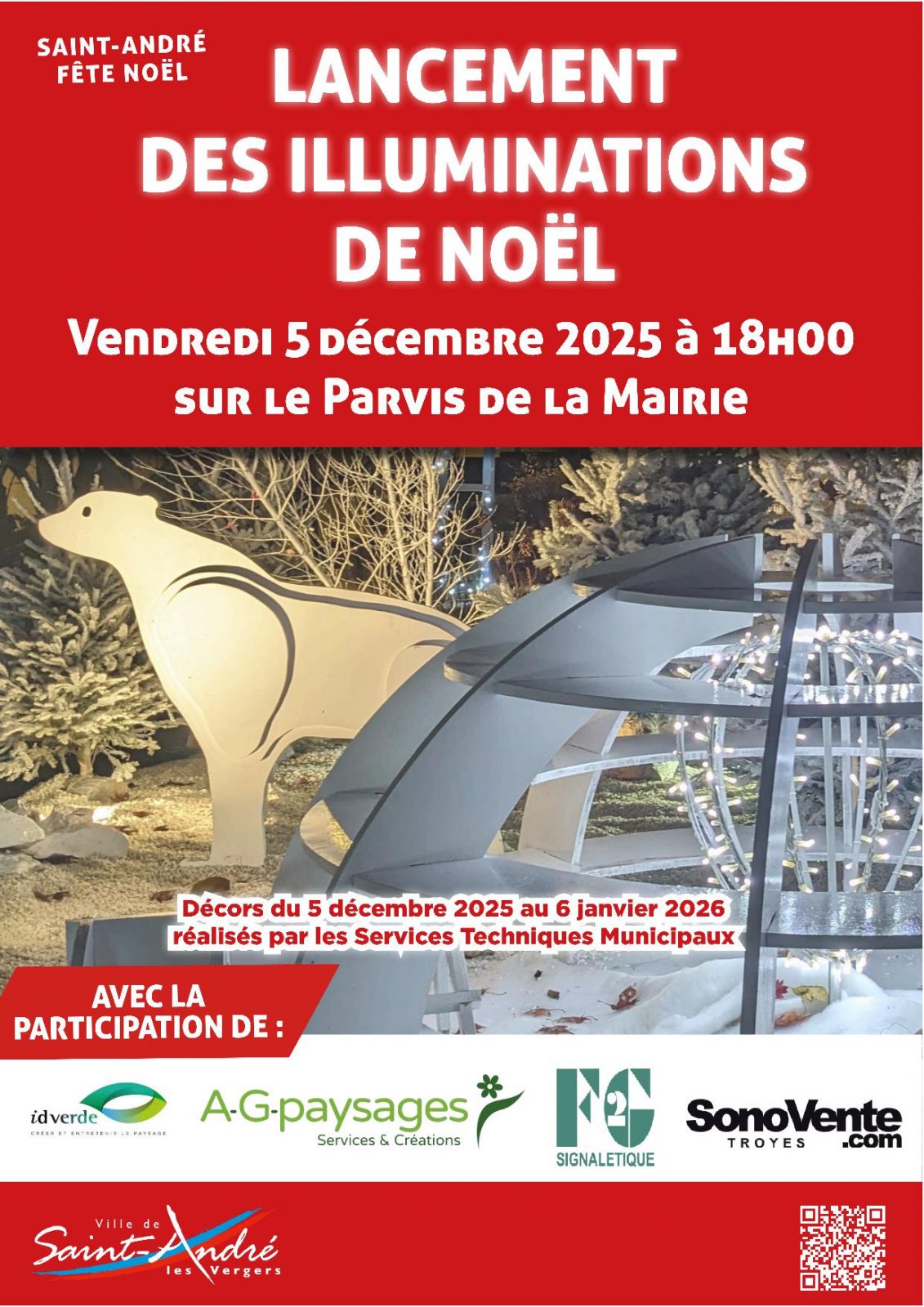 Lancement des illuminations et décors de Noël