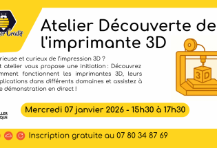 Atelier „Découverte d’imprimante 3D“