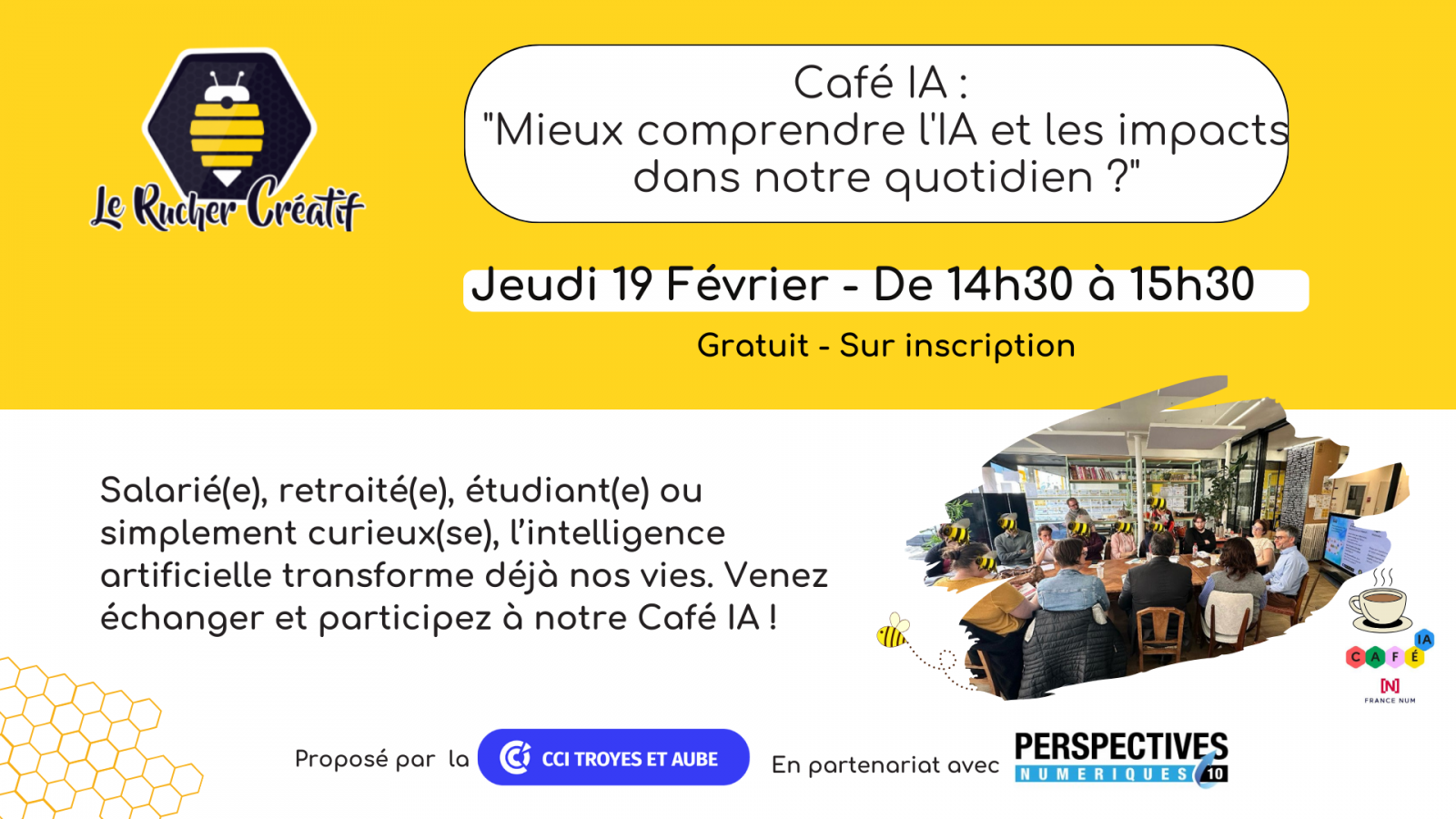 Café IA : „mieux comprendre l’IA et les impacts dans notre quotidien ?“