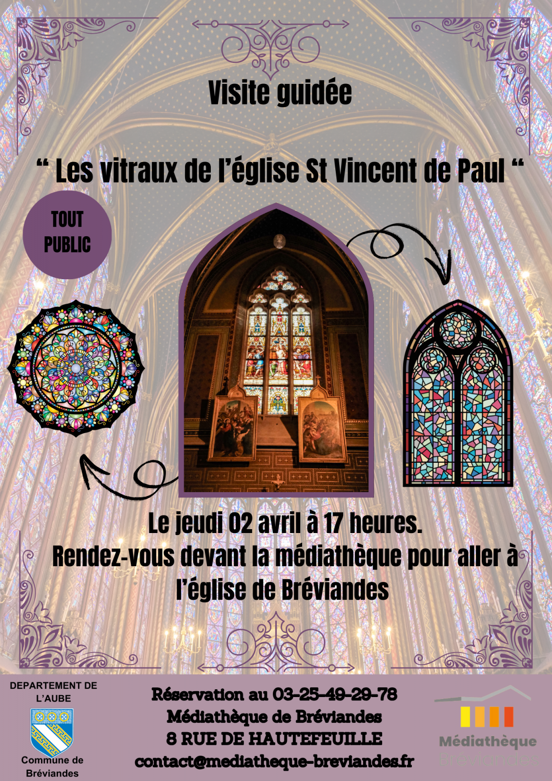 Visite guidée „Les vitraux de l’Eglise Saint Vincent de Paul“
