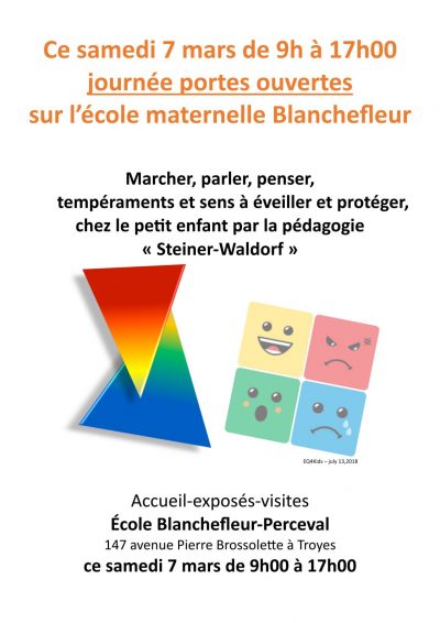 Journée portes ouvertes École maternelle Blanchefleur-Perceval