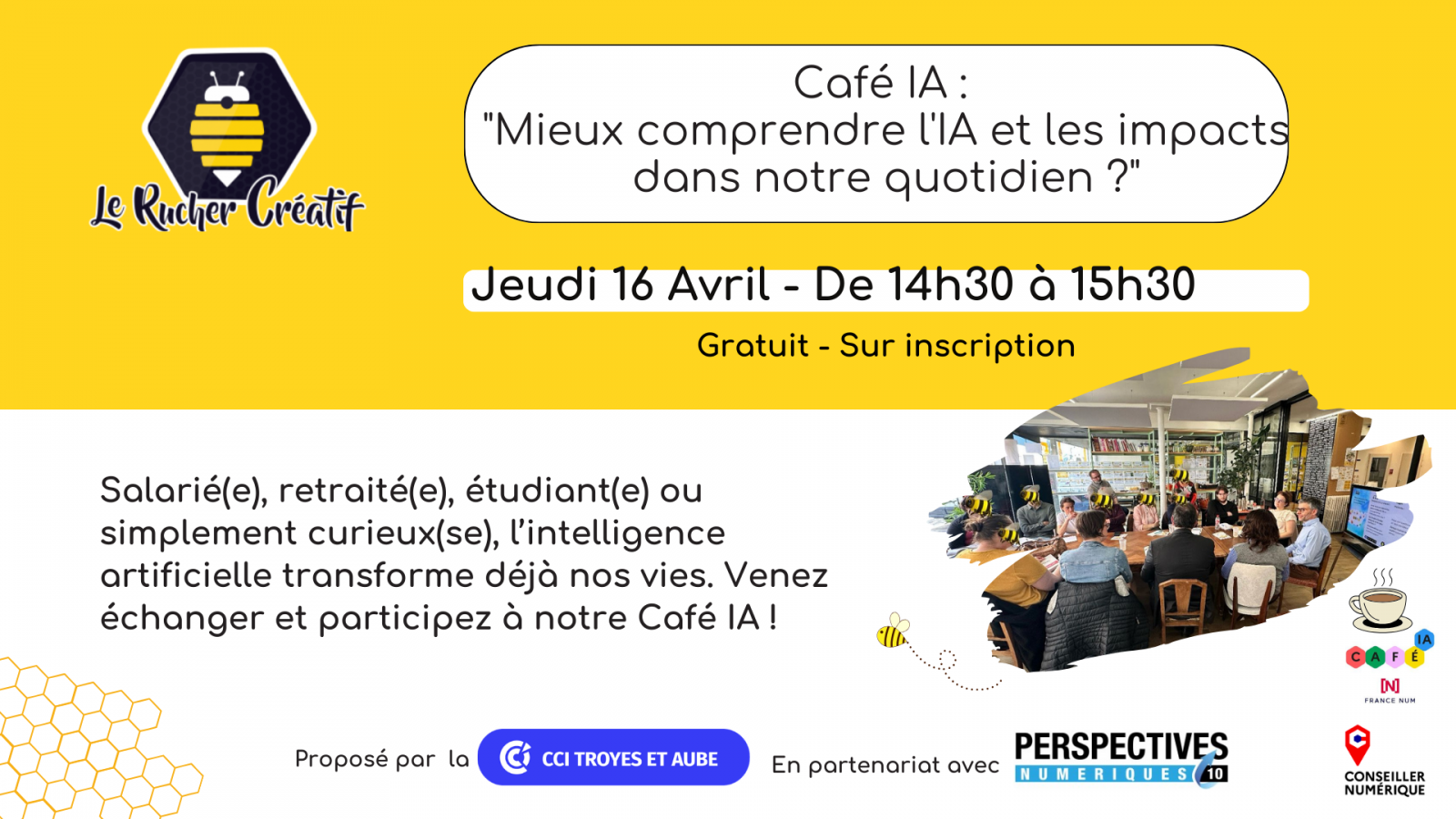 Café IA : „mieux comprendre l’IA et les impacts dans notre quotidien ?“
