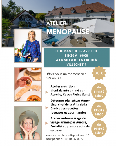 Journée bien-être spéciale ménopause à la Villa de la Croix