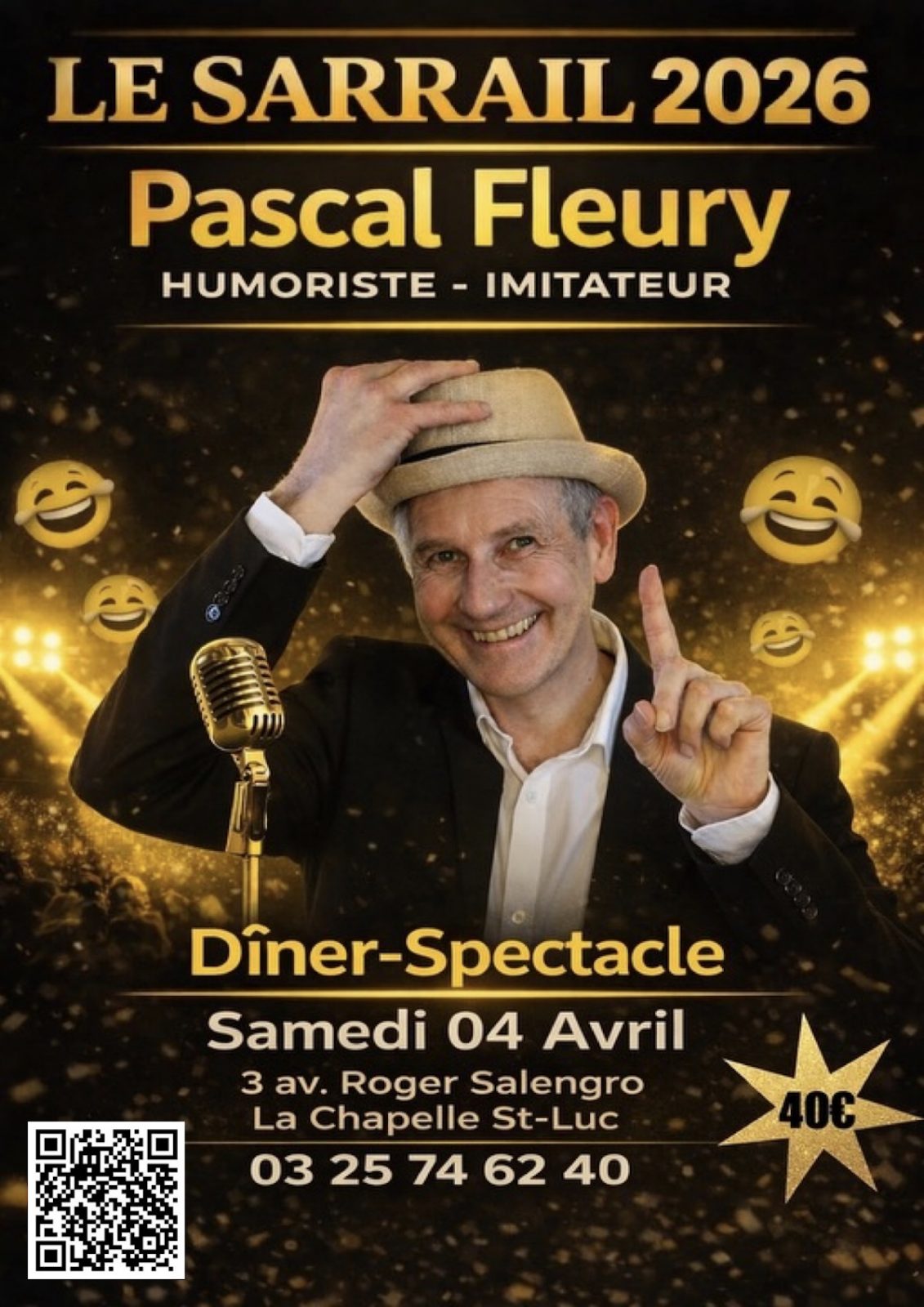 Soirée dîner-spectacle avec Pascal Fleury