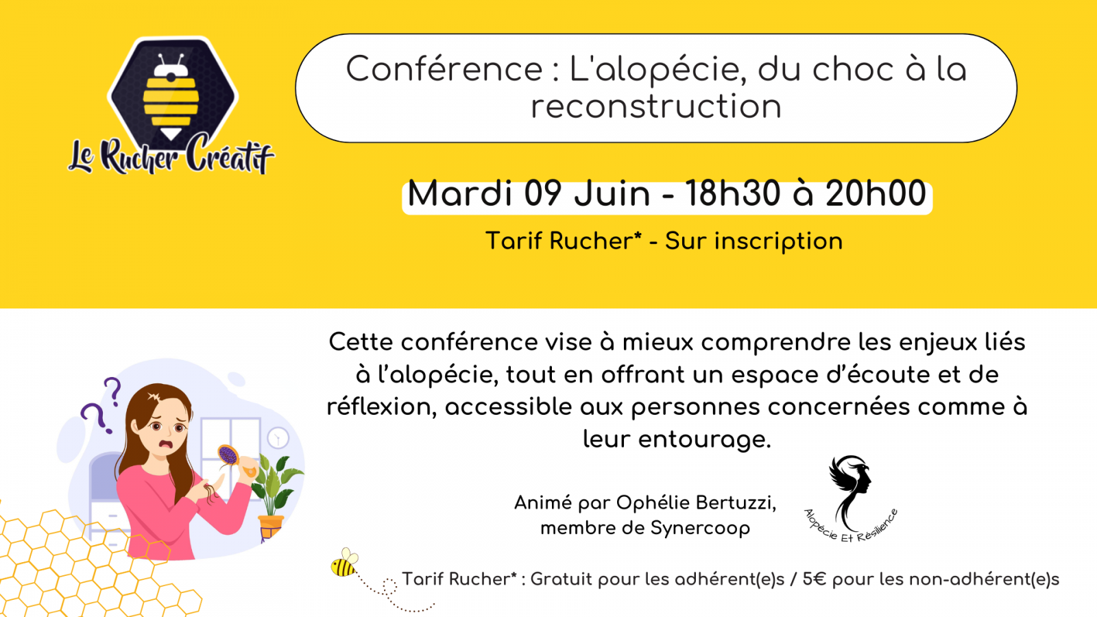 Conférence : L’alopécie, du choc à la reconstruction
