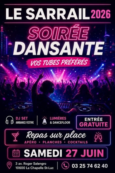 Soirée dansante „Vos tubes préférés“