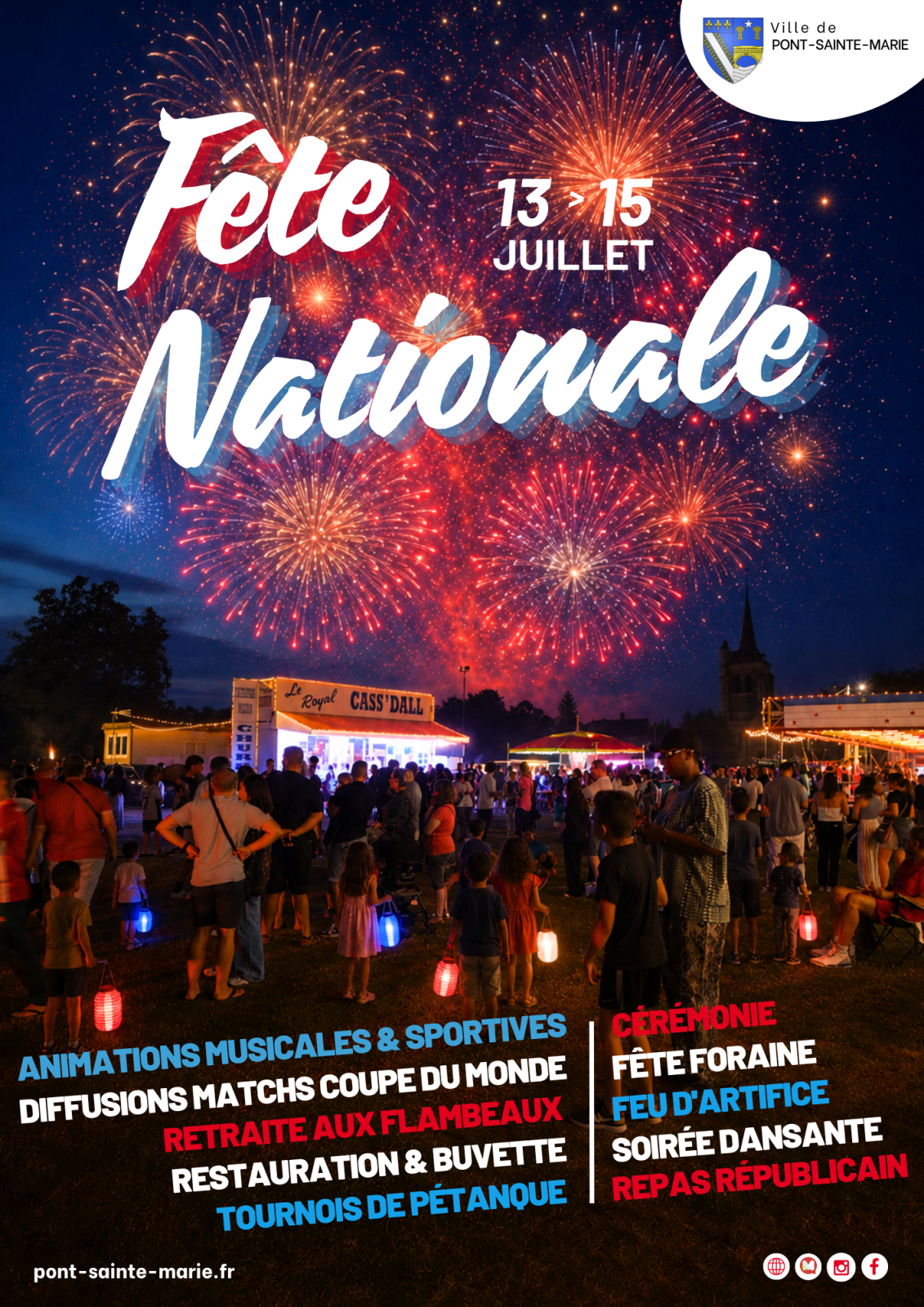 Venez célébrer la Fête Nationale à Pont-Sainte-Marie