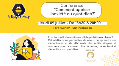 Conférence „Comment apaiser l’anxiété au quotidien“