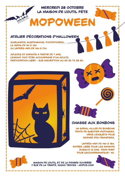 MOPOWEEN – Chasse aux bonbons et atelier de décorations d’halloween à la MOPO