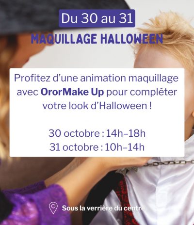 Maquillage d’Halloween à Marques Avenue