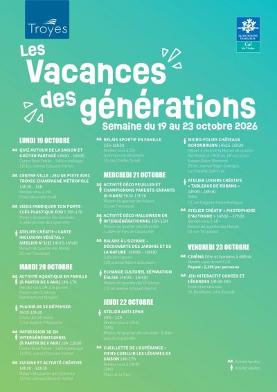 Les Vacances des générations : des animations pour toute la famille !