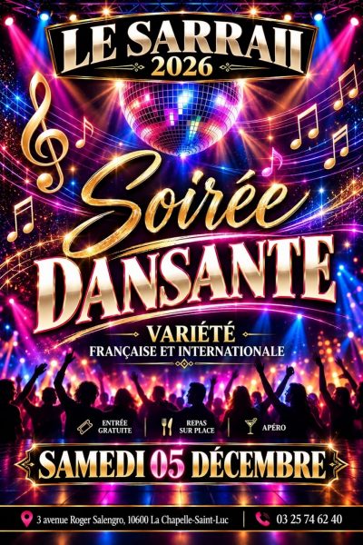 Soirée dansante – Variété française et internationale au Sarrail