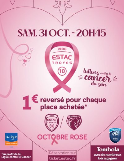 ESTAC – Le Mans : un match solidaire pour Octobre Rose !